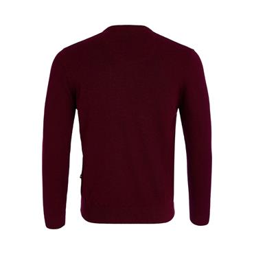 André Valencia V-Neck Jumper Burgundy