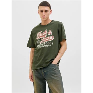 Jack & Jones Script Logo Tee Moss
