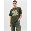 Jack & Jones Script Logo Tee Moss