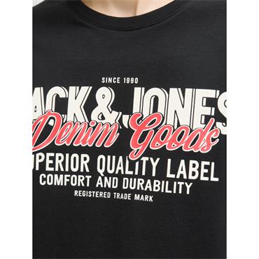 Jack & Jones Script Logo Tee Black