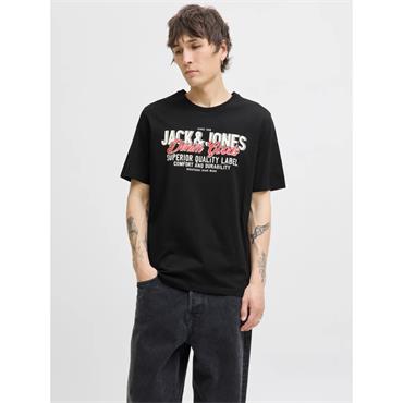 Jack & Jones Script Logo Tee Black