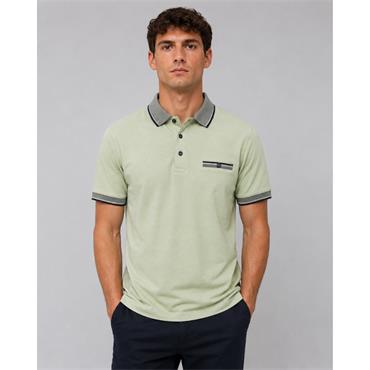 Advise Knitted Collar Polo Green