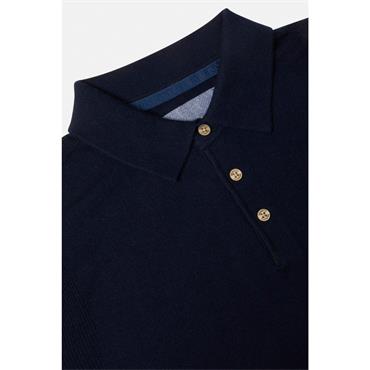 Benetti Calvin Merino Wool Knit Polo Navy