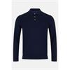 Benetti Calvin Merino Wool Knit Polo Navy