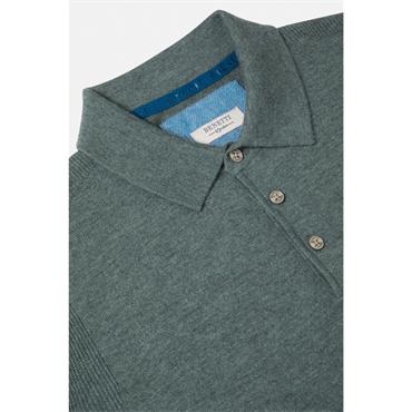 Benetti Calvin Merino Wool Knit Polo Sage