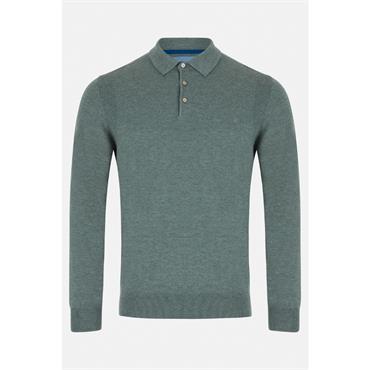 Benetti Calvin Merino Wool Knit Polo Sage