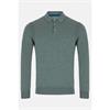 Benetti Calvin Merino Wool Knit Polo Sage
