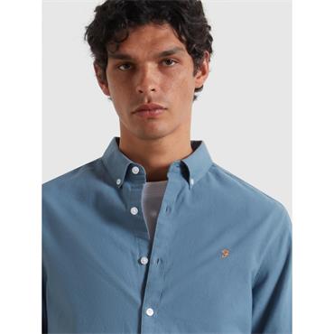 Farah Brewer Slim Fit Oxford Shirt Chalk