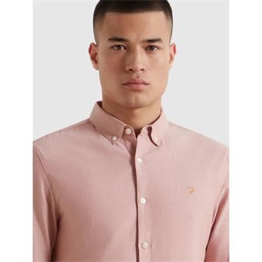 Farah Brewer Slim Fit Oxford Shirt Coral