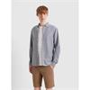 Farah Brewer Slim Fit Oxford Shirt White/Navy
