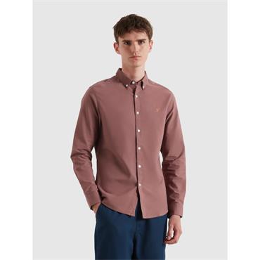 Farah Brewer Slim Fit Oxford Shirt Mauve