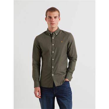 Farah Brewer Slim Fit Oxford Shirt Rosemary