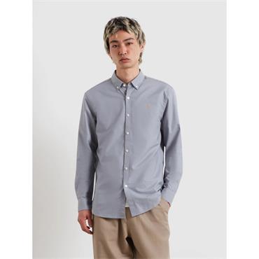Farah Brewer Slim Fit Oxford Shirt Icelandic Blue