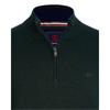 André Tory Quarter Zip Cotton Knit Forest