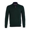 André Tory Quarter Zip Cotton Knit Forest