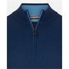 André Tory Quarter Zip Cotton Knit Ink