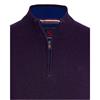André Tory Quarter Zip Cotton Knit Purple