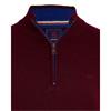 André Tory Quarter Zip Cotton Knit Burgundy