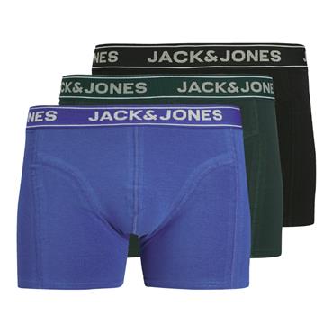 Jack & Jones 3-Pack Solid Trunks Black/Green/Blue