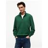 Tommy Hilfiger Terry Quarter Zip Sweatshirt Green