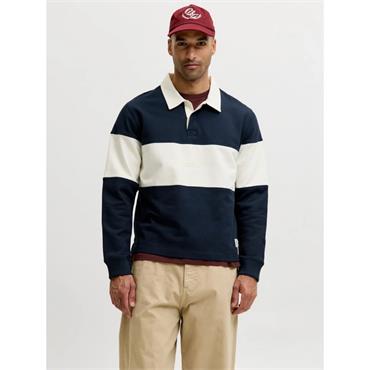 Jack & Jones Frederiksberg Blocking Rugby Shirt Sky Captain