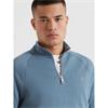 Farah Jim Organic Cotton Quarter Zip Sweatshirt Blue