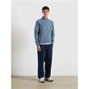 Farah Jim Organic Cotton Quarter Zip Sweatshirt Chalk