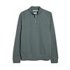 Farah Jim Organic Cotton Quarter Zip Sweatshirt Tarragon Green