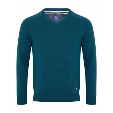 Drifter V-Neck Jumper Teal