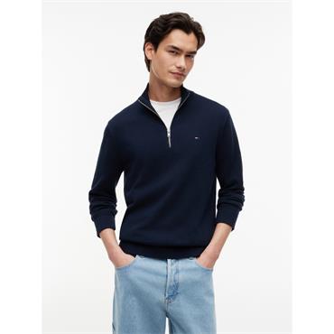 Tommy Jeans Essential Light 1/4 Zip Jumper Dark Blue