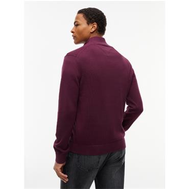 Tommy Jeans Essential Light 1/4 Zip Jumper Calypso Berry