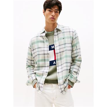 Tommy Jeans Flannel Check Shirt Jade