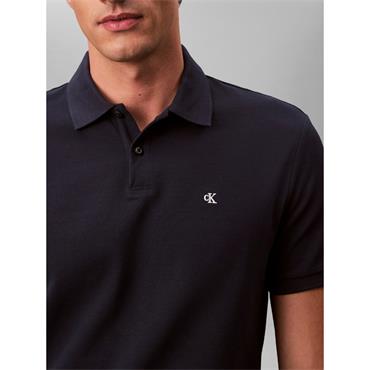 Calvin Klein Jeans Monogram Pique Polo T-Shirt Navy