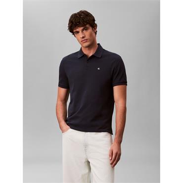 Calvin Klein Jeans Monogram Pique Polo T-Shirt Navy