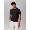 Calvin Klein Jeans Monogram Pique Polo T-Shirt Navy