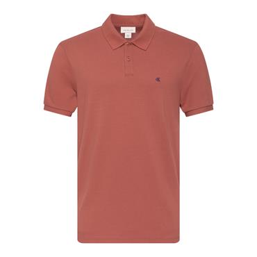 Calvin Klein Jeans Monogram Pique Polo T-Shirt Rust