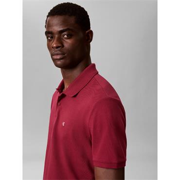 Calvin Klein Jeans Monogram Pique Polo T-Shirt Rhododendron