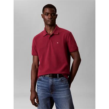 Calvin Klein Jeans Monogram Pique Polo T-Shirt Rhododendron