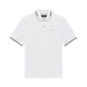 Bugatti Tipped Collar & Cuff Polo Tee White