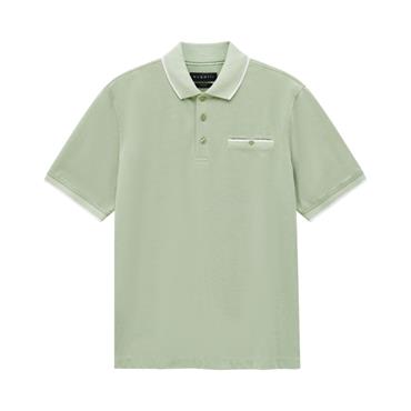 Bugatti Contrast Collar Pocket Polo Tee Mint