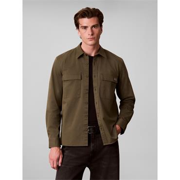 Calvin Klein Jeans Comfort Cotton Overshirt Olive