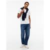 Tommy Jeans Slim NY Linear T-Shirt Ecru