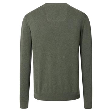 Casa Moda V-Neck Cotton Jumper Olive