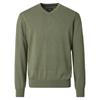 Casa Moda V-Neck Cotton Jumper Leaf