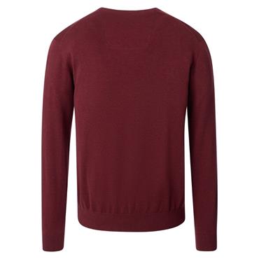 Casa Moda V-Neck Cotton Jumper Chocolate