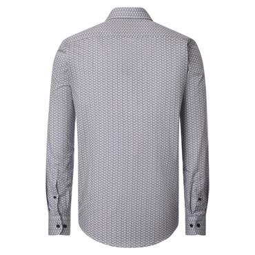 Casa Moda Poplin Cotton Print Shirt Green