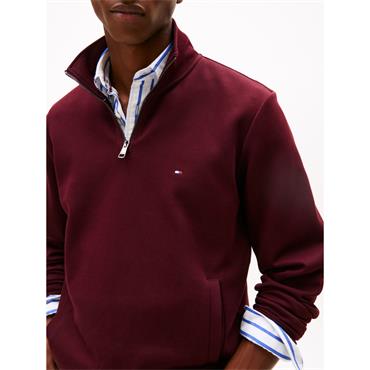 Tommy Hilfiger Essential Intechno 1/4 Zip Sweat Burgundy