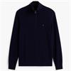 Tommy Hilfiger Pima Organic Cashmere Zip Knit  Navy