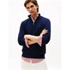 Tommy Hilfiger Pima Organic Cashmere Zip Knit  Navy