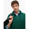 Tommy Hilfiger Pima Organic Cashmere Zip Knit  Ornamental Green
